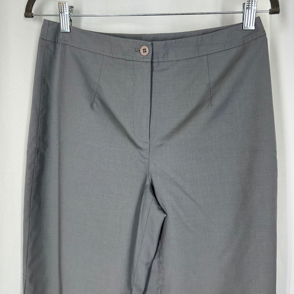 Talbots Stretch Dress Pants Size 4‎ Gray Wool Silk Straight Leg Career Slacks - Picture 4 of 14